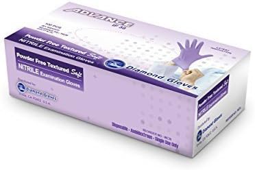 Violet Blue Nitrile Examination Powder Free Gloves (Medical), Box of 100, 1000pcs/ Case (Latex Free) (CE, FDA) (Maximum Protection) (1000/case, S)