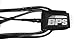 BPS 8 ft Premium 'Storm' Straight Surf/SUP 7.2mm Leg Rope - Strong Ankle Leg Knee Leash with Double Stainless Steel Swivels and Triple Rail Saver Surfing SUP Boarding Paddleboarding (Black)