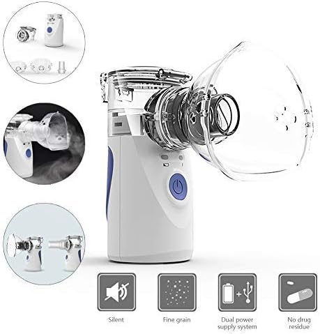 Handheld Mini Atomizing Humidifier Lightweight Mask Atomizing Humidifier Travel Portable Mini Mist Vaporizers Humidifier for Adults and Kids Blue