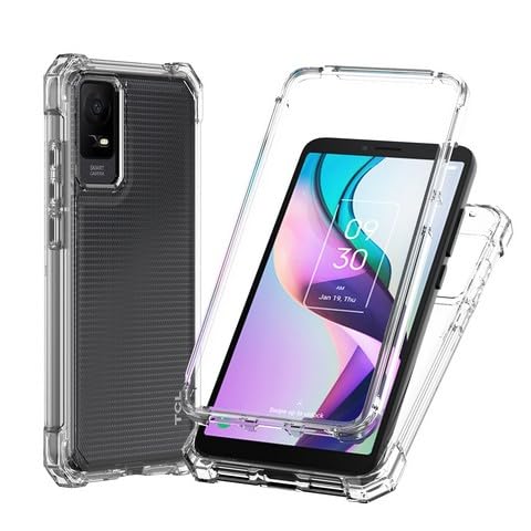 Photo 1 of Eaglecell - for TCL ION X, ION V, 40Z (T430W/T607DL) - Full Cover Shockproof Protective Phone Case - Clear