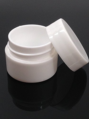 Beauticom Lip Balm Containers - 0.25 Ounce White Plastic Lip Balm Jars w/Lids (12 Pieces in a Pack)