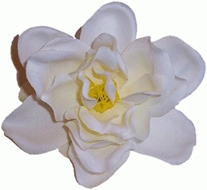 Small Gardenia Artificial Flower Hair Clip/Pin Brooch (White Cream)