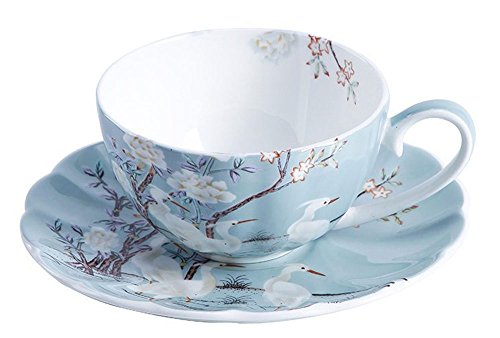 image for 123Arts Fine Bone China Flower Chintz Porcelain Coffee Mug Tea Cup wit