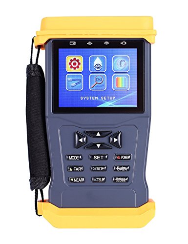 Security Camera Tester, CCTV Tester 3.5 Inch for 1080P AHD TVI CVBS Camera Audio Video Test PTZ Camera Test Monitor DC12V/1A Power Out