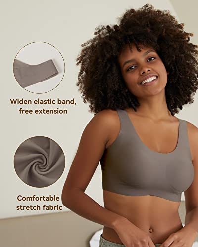 NIIDOR WOMEN’S SEAMLESS BRA INVISIBLE WIRELESS BRAS SOFT COMFY DAILY BRA WIREFREE T-SHIRT BRA WITH REMOVABLE PADS