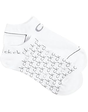 Women's 2-Pack 'CK' Logo Ankle Socks (One Size, White)