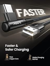 AINOPE Right Angle USB Type C Cable [3-Pack