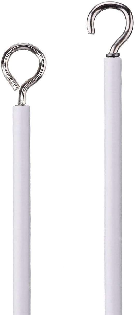 PISHI Curtain Wire Net Cord Cable For Multi-Purpose Voile with Hooks and Eyes, 4 Meter (4 Eyes and 4 Hooks) - Image 3
