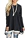 Sanifer Women's Lace Long Sleeve Tops Long Tunic Blouses Shirts for Leggings Dresses(Large, Black)