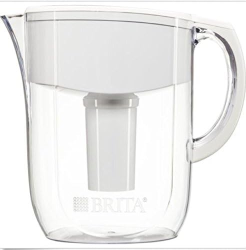 Brita 10 Cup Everyday BPA Free Reduces chlorine taste and odor, to deliver great tasting water Water Pitcher with 1 Filter White Clear/white by Watchy Shop