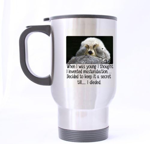 I Invented Masturabation- Funny Travel Mug 14oz Coffee Mugs or Tea Cup Cool Birthday/christmas Gifts for Men,women,him,boys and Girls