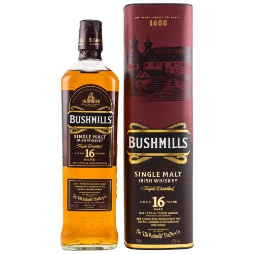 Bushmills 16 Jahre irischer Single Malt Whiskey + Irish Dark Chocolate – Bild 2