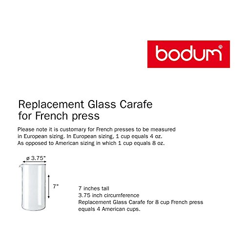 Bodum Spare Beaker, Glass, 34 Ounce, 1 Liter (Certified Refurbished)
