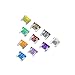 GlowGeek 100pcs Assorted Auto Car Truck Blade Fuse Assortment 2A 3A 5A 7.5 A 10A 15A 20A 25A 30A 35A Car Boat Truck SUV Automotive Replacement Fuses (Small)