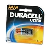 Duracell Ultra Power Alkaline Batteries w/ Duralock Power Preserve Technology, AAAA, 2/Pk