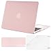 MOSISO Plastic Hard Shell Case & Keyboard Cover & Screen Protector Only Compatible with MacBook Pro Retina 15 inch (Model: A1398, Older Version Release 2015 - end 2012), Rose Quartz
