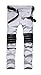 Men's White Ripped Elastic Skinny Straight Cut Slim Fit Jeans with Zipper  White  W36