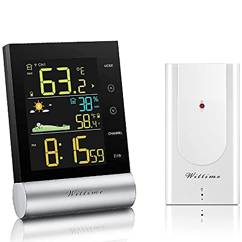 Wittime 2079 Indoor Outdoor Thermometer Wireless, Digital Temperature
