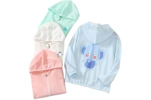BGMINGYI Toddler Sun UV Protection Hoodie Kids Jacket Clothing Lightweight Summer Breathable Outwear Cartoon Coat