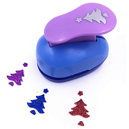 Christmas Paper Puncher Scrapbook Hole Paper Punchers Embossing Scrapbooking Crafts Paper Cutting DIY Card DIY Craft Shaper Puncher Set for Kids Pack of 3,Tree,Angle,Snowflake