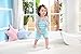 VCMART Lake Blue Girl Necklace Beautiful Bow Chunky Bubblegum with Gift Box