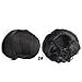 FESHFEN Bridal Hair Bun Updo Scrunchy Scrunchie Hairpiece Wig Hair Ribbon Ponytail Extensions Clips Straight Drawstring Hair Chignons Topknot Knot-2# Darkest Brown Near Black