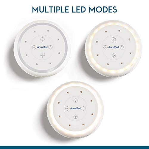 AccuMed Classic White Noise Machine, High Fidelity Sound Conditioner Machine, Variable Volume Adjust, Adjustable LED Lighting, High and Low Settings for Sleeping, Privacy, Relaxation (AC-WN106) White