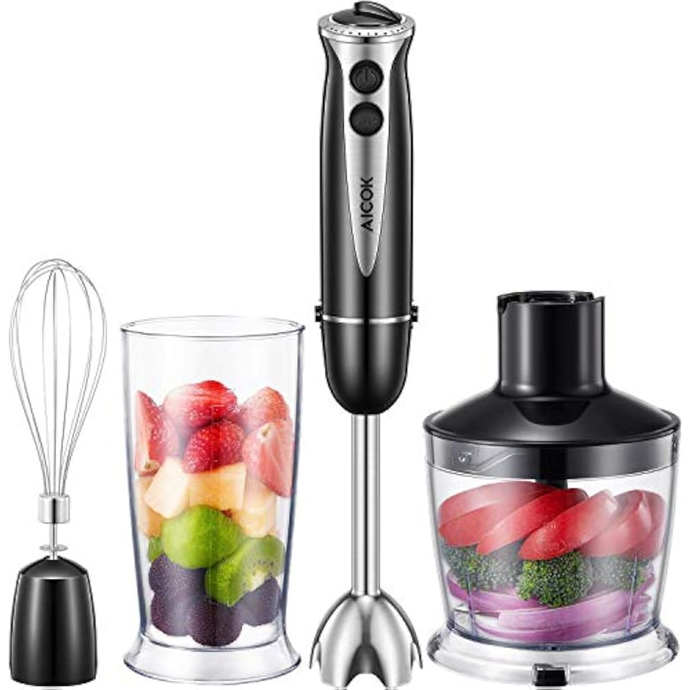 Immersion Hand Blenders Blender, Aicok 10 Speed Ultra Stick 4 In 1, Turbo Steel eBay