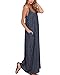 ZANZEA Women Boho Backless Long Maxi Evening Party Dress Beach Sundress (18, Dark Blue)