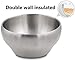 Stainless Steel Double-wall Vacuum Insulated Bowl, 24 oz, Perfect bowls for serving ice cream or hot soup (1 Pack, Stainless Steel)