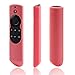Case for Fire TV and Fire TV Stick Voice Remote 5.9inch, Akwox Light Weight [Anti Slip] Shock Proof Silicone Remote Case Cover with Lanyard (Watermelon red)