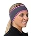 TrailHeads Women’s Ponytail Headband | Fleece Earband | Winter Running Headband - Charcoal/Purple