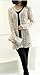 Beautiful fashion Meditative Rose Women's Thin Crochet Knitted Front Cardigan Pocket Sweater (Beige)