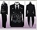 Black Butler II 2 Kuroshitsuji Sebastian Deluxe Cosplay Costume Set with Suit (L)