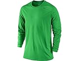 Nike Mens Legend Poly Long Sleeve Dri-Fit Training Shirt Green Spark/Carbon Heather 377780-361 Size 2X-Large