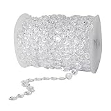 Unilove 99FT Acrylic Plastic Crystal Clear Beads String for Chandelier Curtains for Doorways Decoration 1 Roll (Type 1)