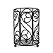 Scroll Design Cutlery Holder For Countertop, (Black), By Home Basics | Steel Flatware Caddy For Kitchen | Spoon Fork Holder With Raised Feet | Cutlery Caddy With Multi-Purpose Use