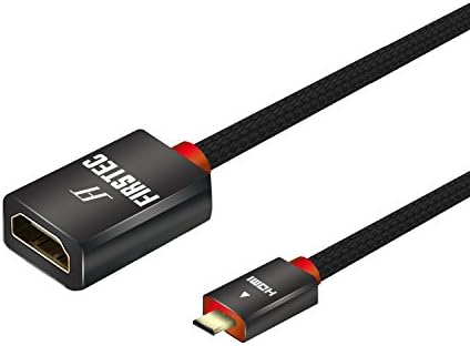 Micro HDMI to HDMI Cable FIRSTEC ( Male to Female )Micro HDMI Adapter Supports 4K 3D for GoPro Hero 5, Smart Phones, Tablets, Cameras etc 0.3M/1FT