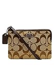 coach Women's Signature Jacquard Corner Zip