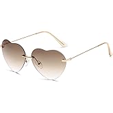 Dollger Heart Sunglasses Thin Metal Frame Lovely Heart Style for Women