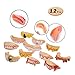 X Hot Popcorn 12 Pcs Funny Teeth Ugly Fake Teeth Prank Toy Plastic Troubled Teeth, for Halloween Christmas Decoration
