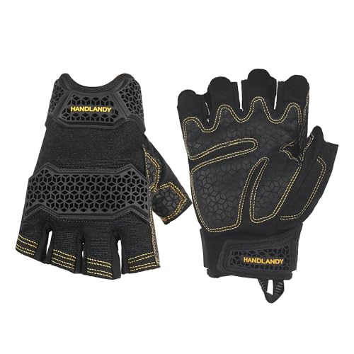 HANDLANDY Fingerless Work Gloves