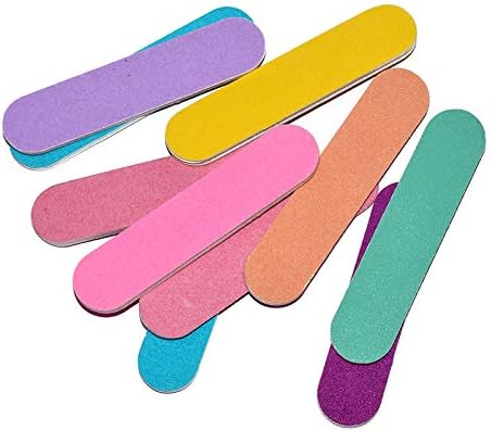 Sala-Deco - 10pcs Nail File 150/150 Mix Color Nail Art Sanding Salon Buffer Sandpaper Polishing Block lixa de unha Nails Accessoires 9x2cm