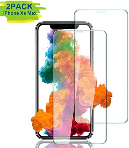 Aonsen Phone Xs Max Screen Protector, Full Coverage Tempered Glass, 9H Hardness, Anti-Fingerprint, [2 Pack] Suitable HD Crystal Protective Film Guard Cover - Transparent