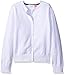 The Children's Place Big Girls' Uniform Cardigan Sweater, White 44422, Large/10/12