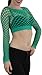 ToBeInStyle Women's Elastic Fishnet Long Sleeve Top - One Size - Green