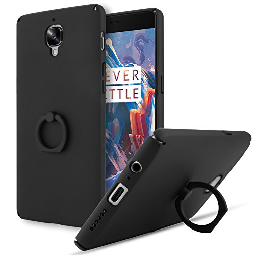 OnePlus 3 / OnePlus 3T Case, Topnow Resistant Shockproof Rotate Pull Ring Frame Stent Function Back Cover Shell Bumper with Impact Absorbing Thin Hard PC Phone Cases for One Plus 3 3T – Black OnePlus 3 / OnePlus 3T Case, Topnow Resistant Shockproof Rotate Pull Ring Frame Stent Function Back Cover Shell Bumper with Impact Absorbing Thin Hard PC Phone Cases for One Plus 3 3T – Black