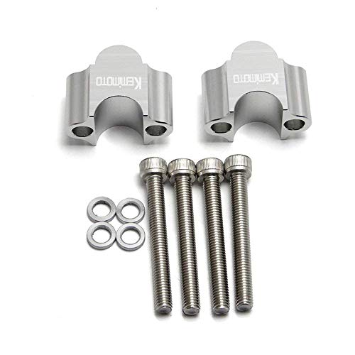 KEMIMOTO 7/8" Handlebar Risers 30mm Height for Kawasaki Honda Suzuki Yamaha Ducati ATV Dirt Bike