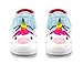 ikiki Unicorn Squeaky Shoes for Toddlers w/Adjustable Squeaker, Light Blue Girl or Boy Shoes (Size 3, Duchess Bubblegum Sparkles)