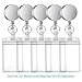 Selizo 5 Packs Metal Retractable Badge Reels with ID Badge Holders Heavy Duty Keycard Holder with Key Chain Belt Clip